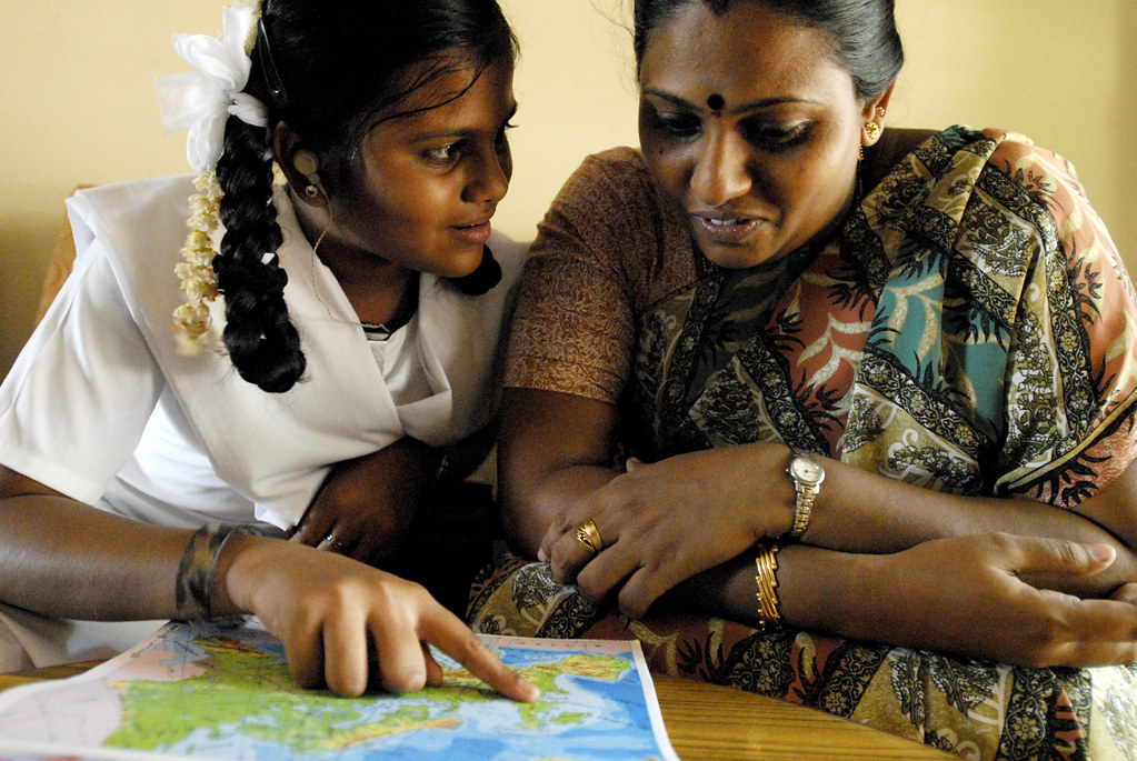 Teacher mentoring a student